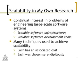 Scalability In Project Scalability in Software Systems Engineering: The Good, the Bad, and the ...