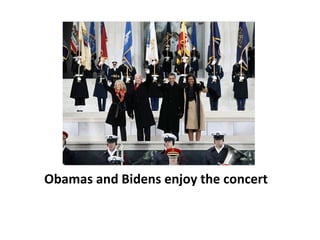 Obamas and Bidens enjoy the concert 