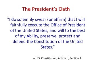The President’s Oath 