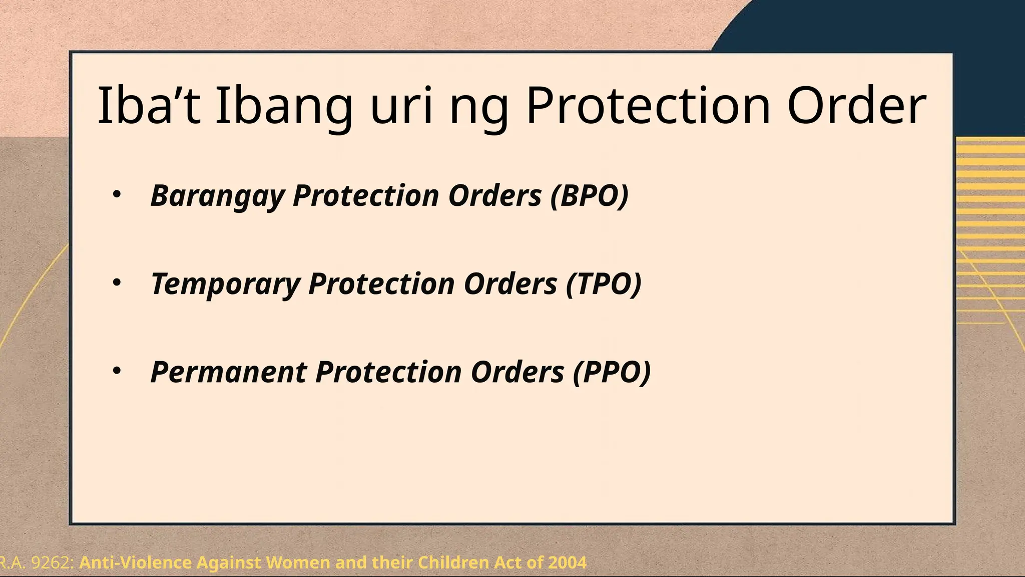 Violence Against Women and Children: RA 9262 | PPTX