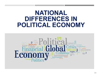 2-1
NATIONAL
DIFFERENCES IN
POLITICAL ECONOMY
 