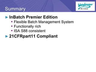 Inbatch Recipe Batch Management | PDF