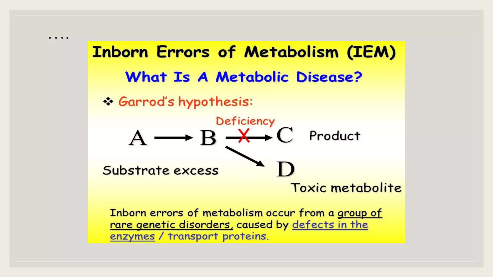 Inborn error of metabolism ppt | PPTX