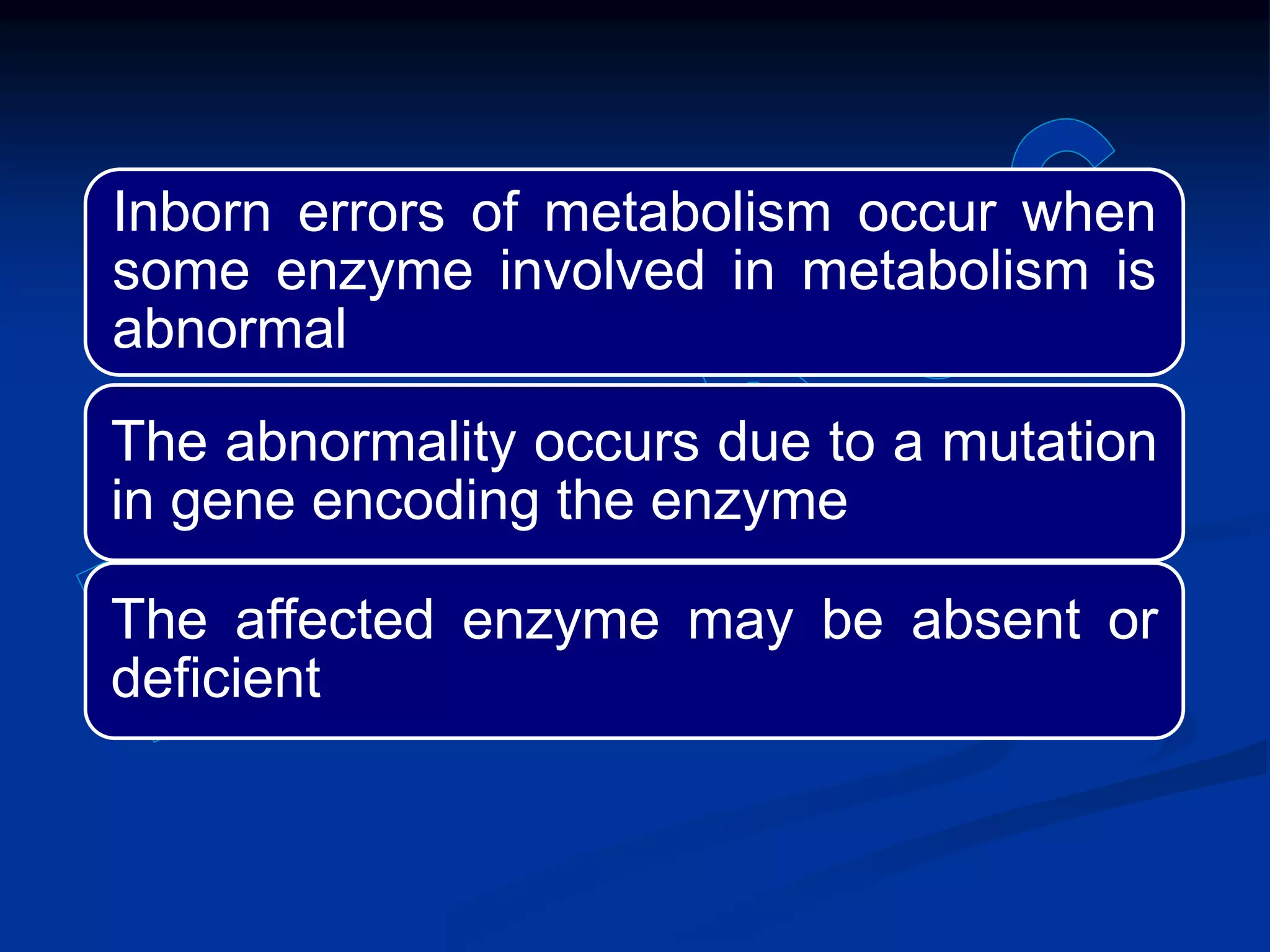 6 Inborn Error Inborn errors of amino acid metabolism | PPTX