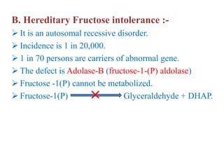 Inborn errors of carbohydrate metabolism | PPTX