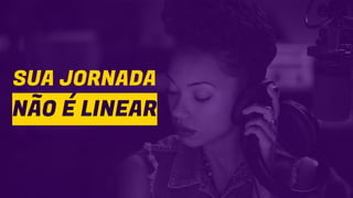 NÃO É LINEAR
SUA JORNADA
 
