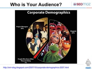 R Who is Your Audience? http://xrrr-slog.blogspot.com/2007/10/corporate-demographics-2007.html 