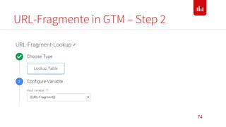 URL-Fragmente in GTM – Step 2
74
 
