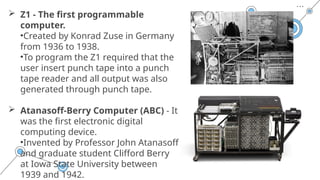 Module 2:HISTORY OF COMPUTER: BASIC COMPUTING PERIODS | PPTX