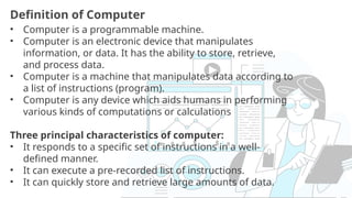 Module 2:HISTORY OF COMPUTER: BASIC COMPUTING PERIODS | PPTX