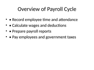 Comprehensive Overview of Human Resources Management and Payroll Cycle ...