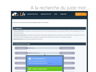 A la recherche du juste mot …
 