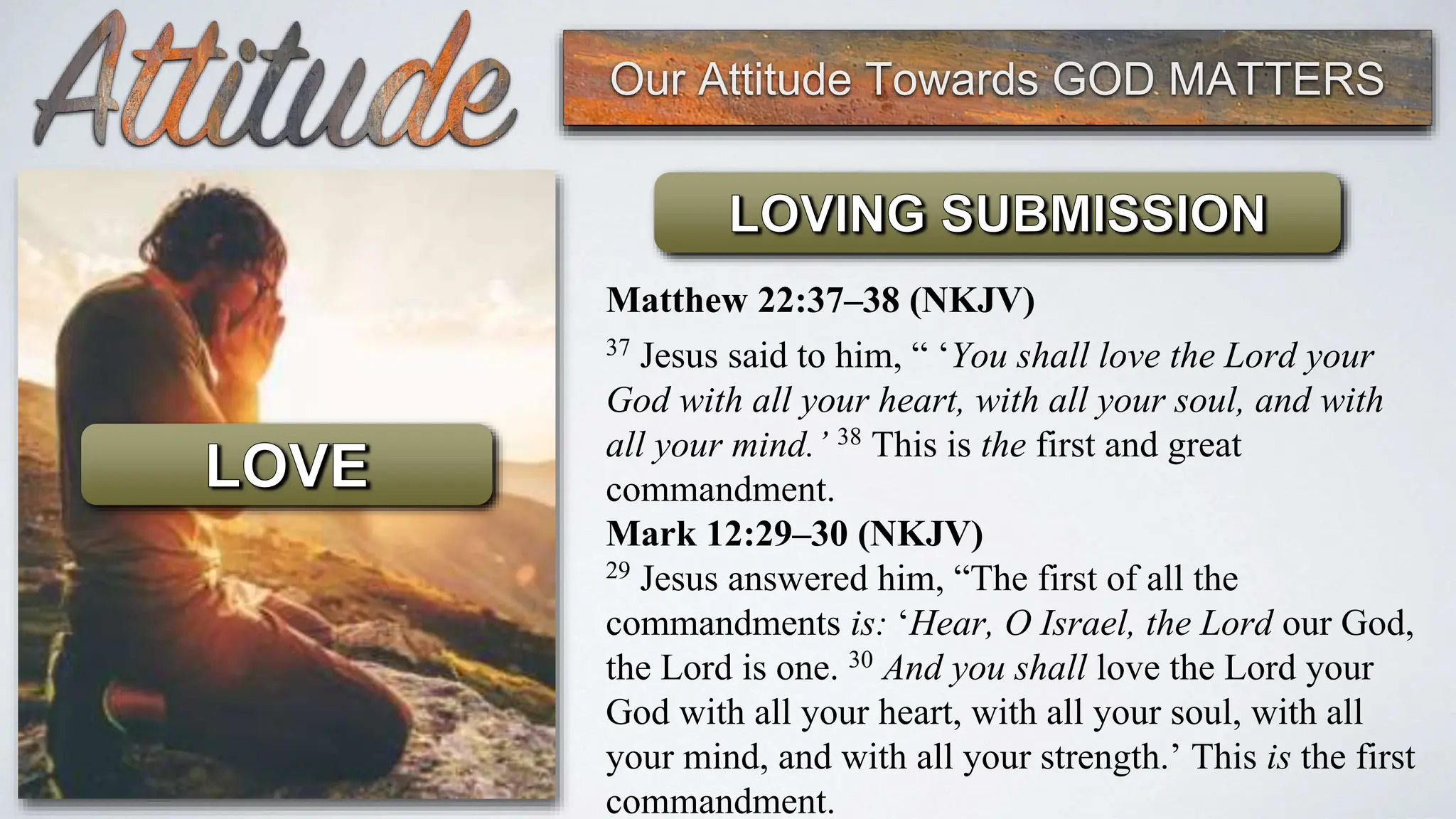 God Values Having the Right attitude towards God powerpoint | PPTX