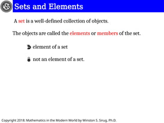 Understanding Mathematical Language and Set Theory Concepts in Modern ...