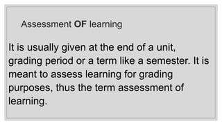Assessment in Learning 2 pdf. Ppt PowerPoint presentation | PPTX