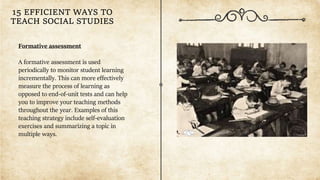 15 efficient ways to teach social studies | PPTX