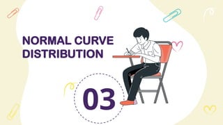 NORMAL CURVE
DISTRIBUTION
03
 