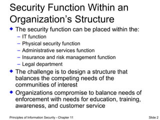 Protection And Security Service Function Information Security and Managament- Chapter 11.ppt