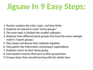 Jigsaw Strategy Examples Jigsaw Strategy PowerPoint presentations | PPTX