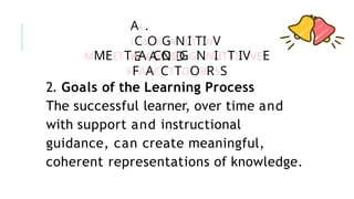 Cohorent Learning Process DIMENSIONS OF LEARNER - CENTRED TEACHING | PPTX