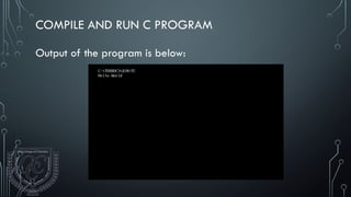 Comprehensive Introduction to C Programming Language and Its ...