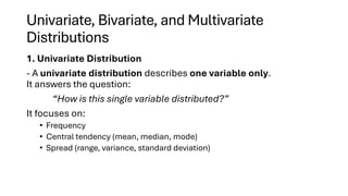 Univariate Variables Comprehensive Overview of Data Types, Variables, and Their Roles in ...