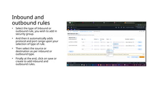 Adding Inbound and outbound rules in security groups of AWS.pptx