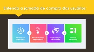Entenda a jornada de compra dos usuários
 