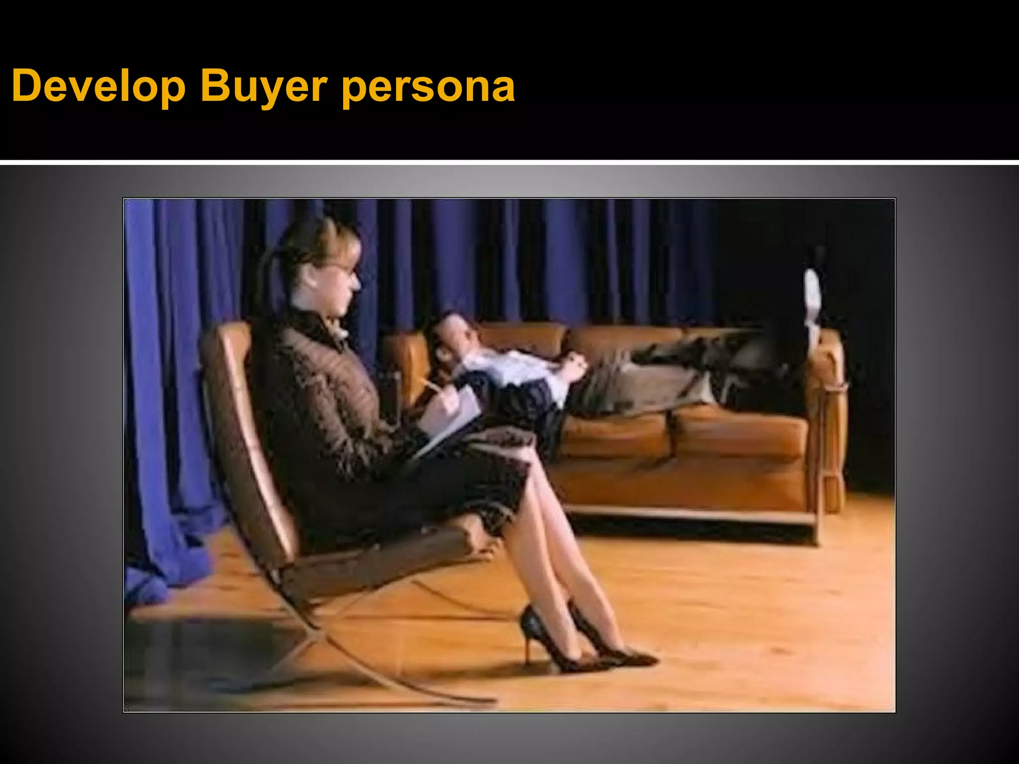 Develop Buyer persona
 