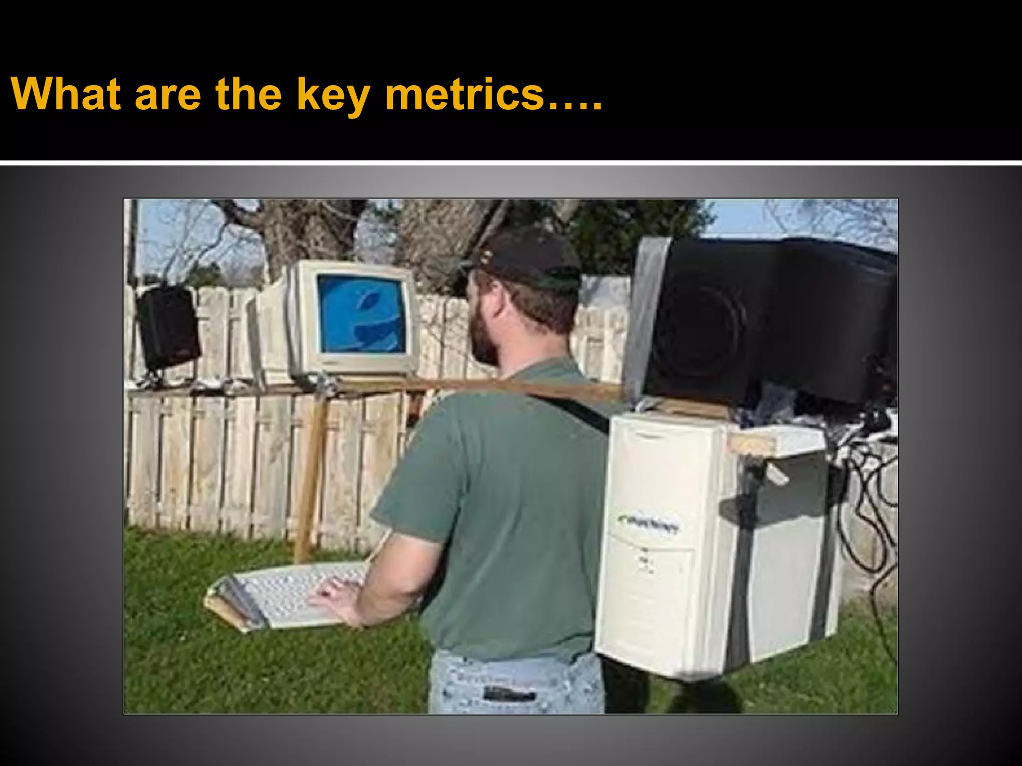 What are the key metrics….
 