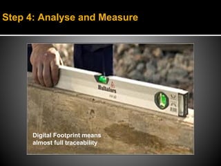 Step 4: Analyse and Measure




      Digital Footprint means
      almost full traceability
 
