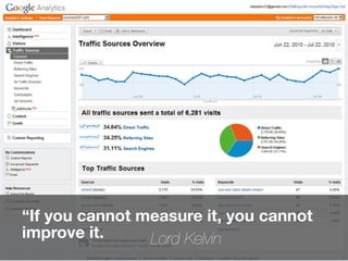 “If you cannot measure it, you cannot
improve it.     Lord Kelvin
                                        3
 