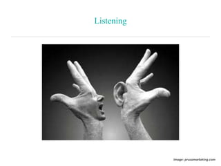 Listening
Image: prusamarketing.com
 