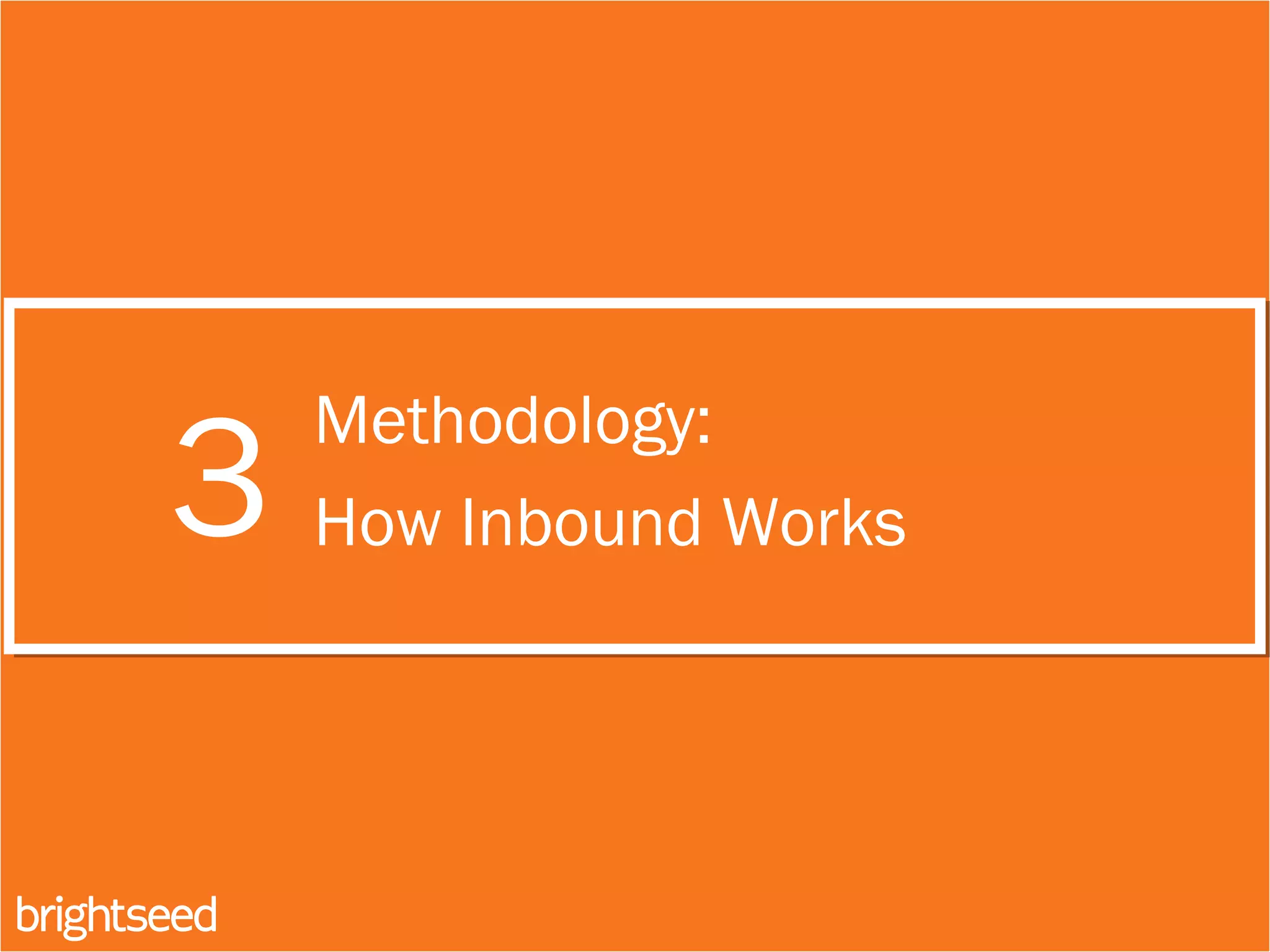 3
Methodology:
How Inbound Works
 