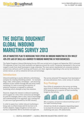 Digital Doughnut - 2013 Inbound marketing report