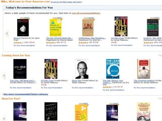 Screenshot of Mike’s Amazon.com
homepage




                                  26
 