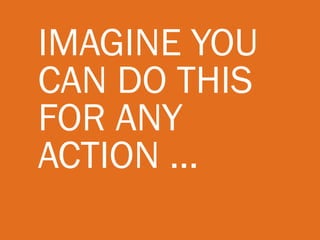 IMAGINE YOU
CAN DO THIS
FOR ANY
ACTION …
 