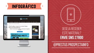 INFOGRÁFICO
Deseja receber
este material?
envie sms 27800
@prestus prospectainfo
 