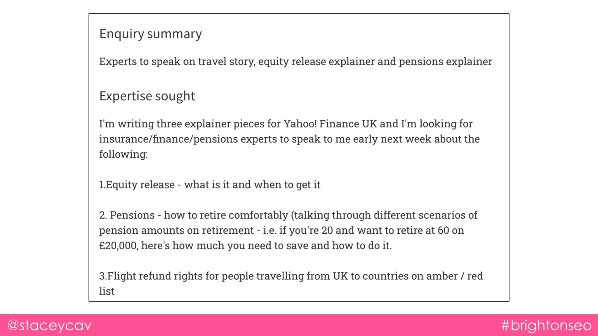 @staceycav #brightonseo
 