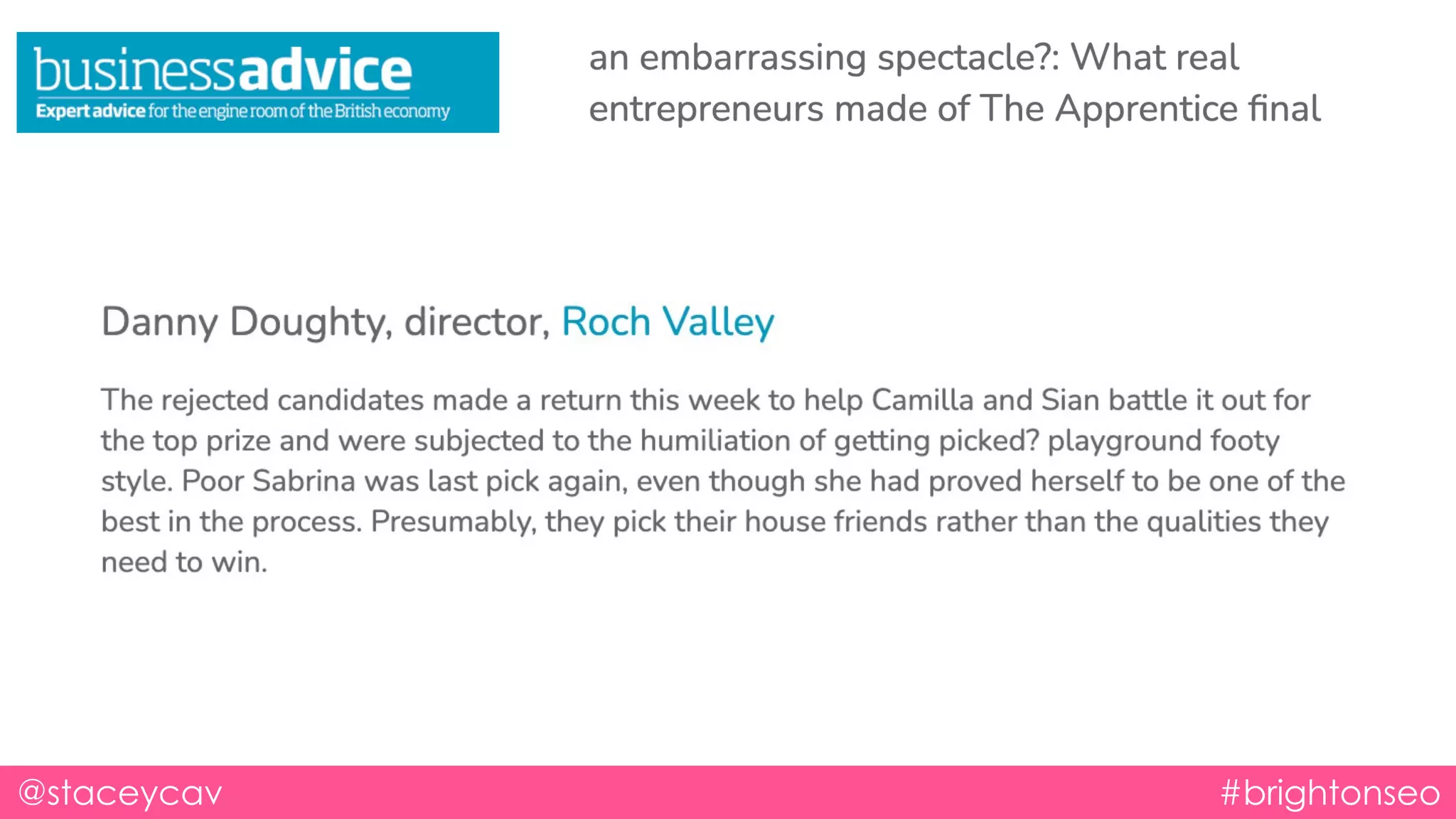 @staceycav #brightonseo
 