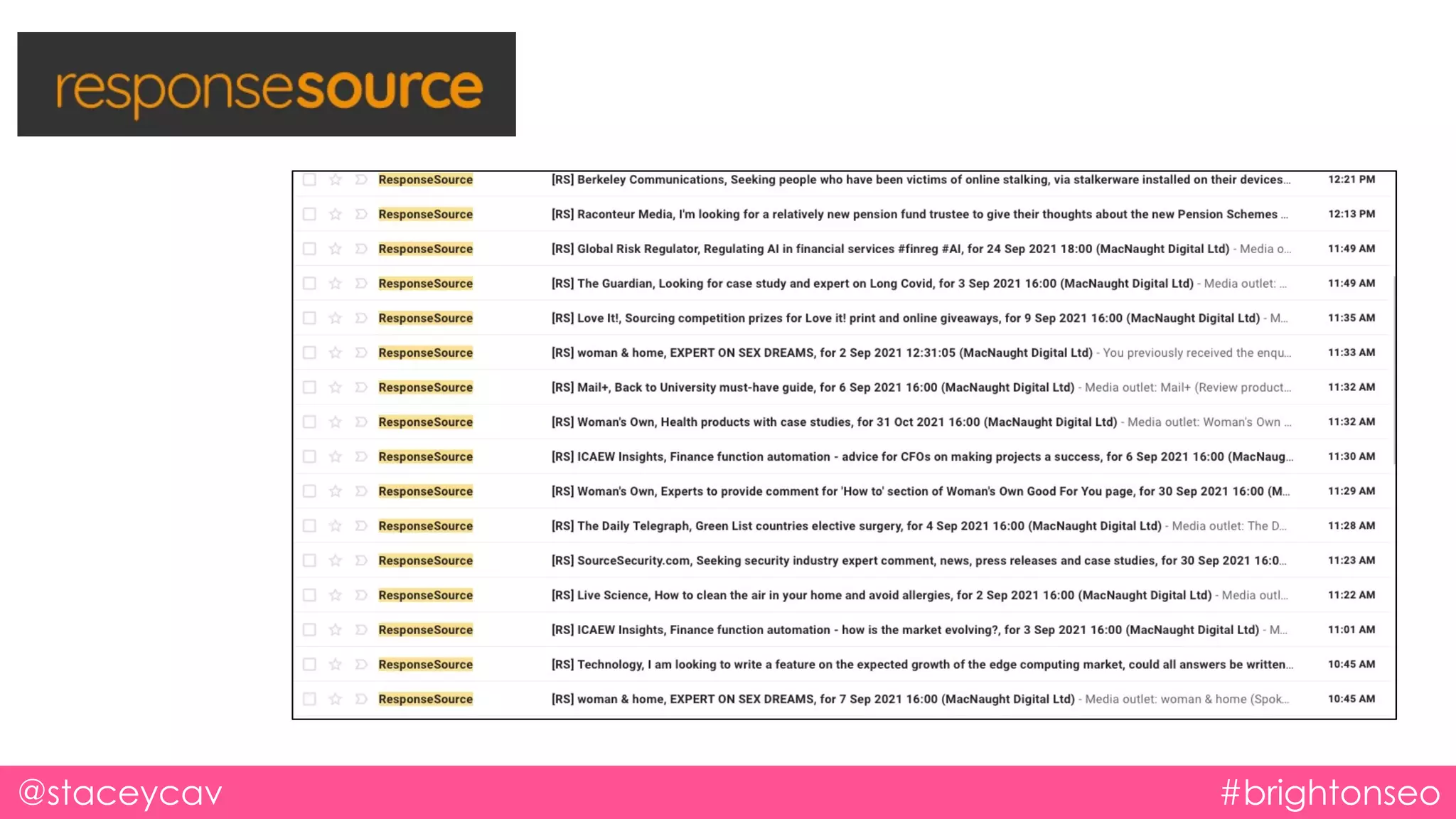 @staceycav #brightonseo
 