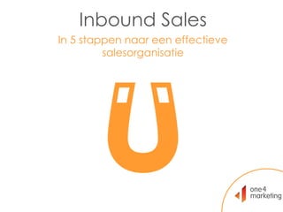 Inbound Sales
In 5 stappen naar een effectieve
salesorganisatie
 