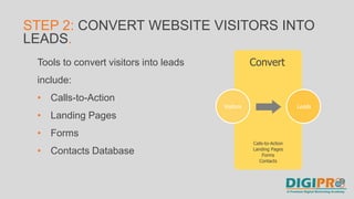 When a website visitor clicks on a
CTA, they should then be sent to a
landing page where the offer in the
call-to-action i...