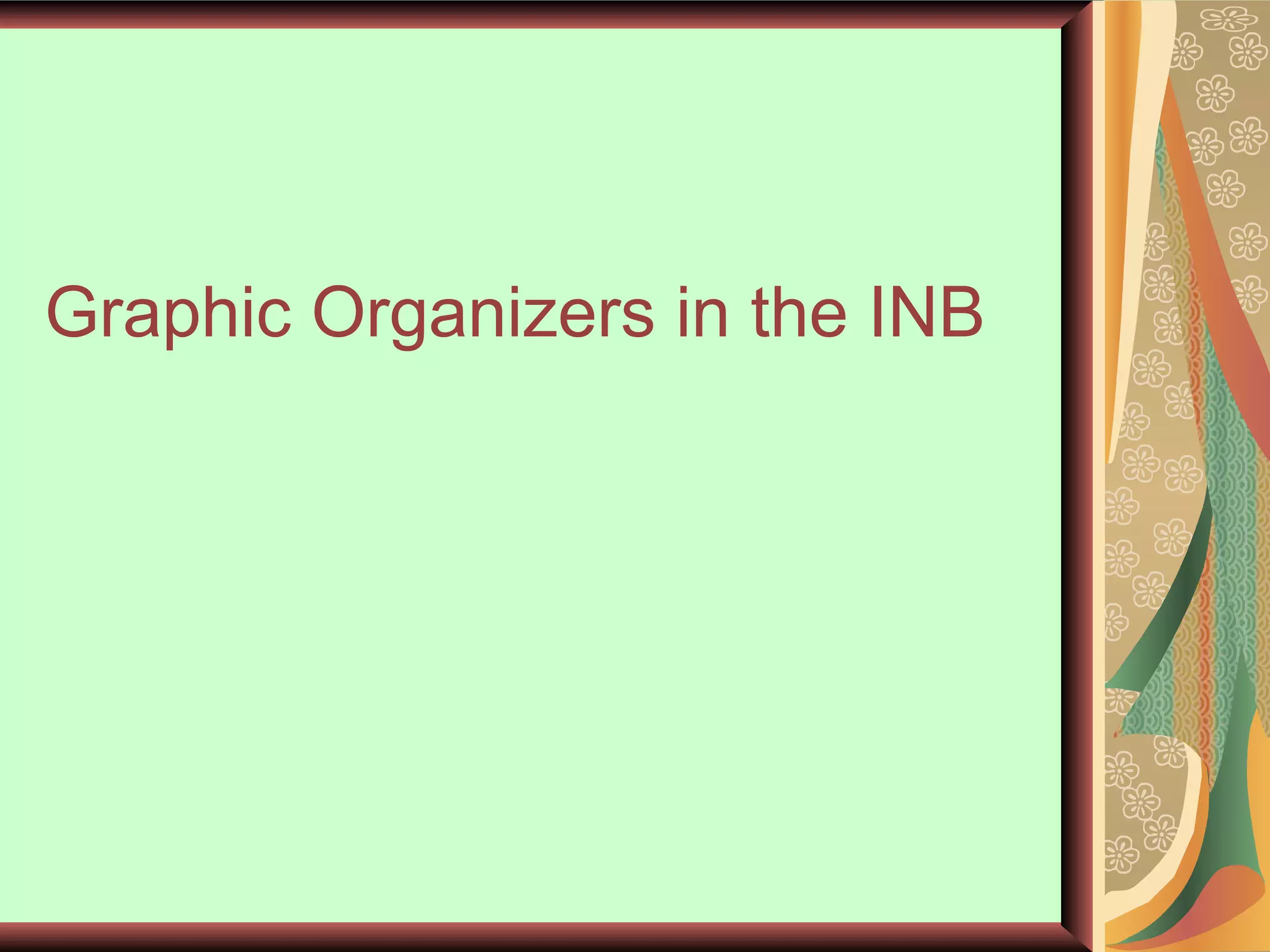 Graphic Organizers in the INB 