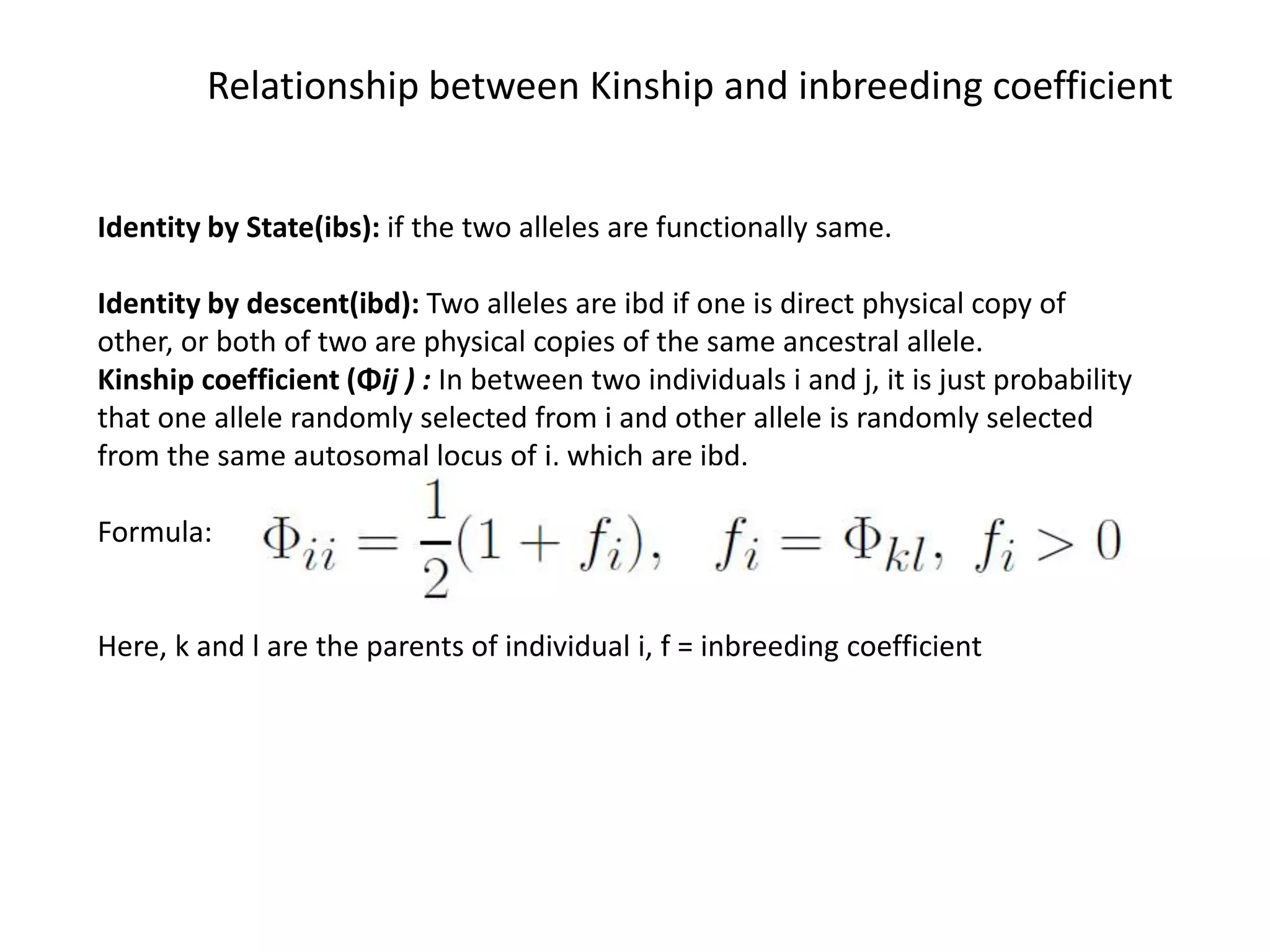 Relationship Inbreeding R Values Inbreeding | PPTX
