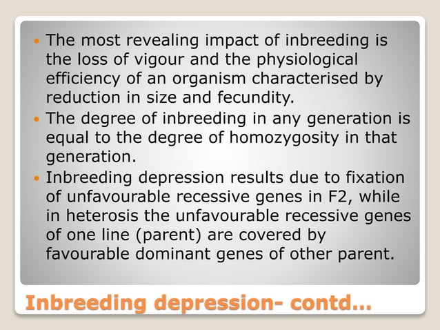 case study inbreeding depression