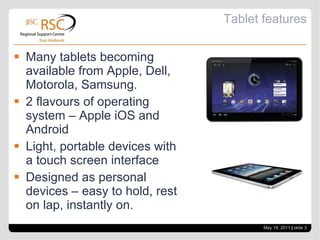 In Brief - Technology and Teaching: Tablet devices presentation | PPT