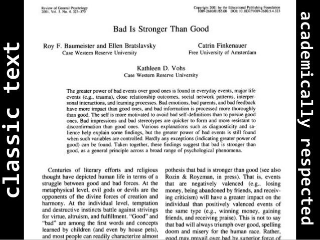 In business bad is stronger than good