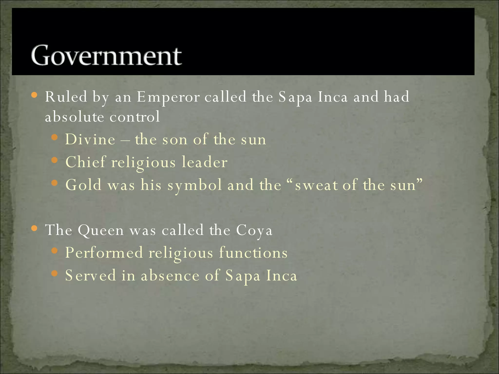 Inca Civilization | PPT