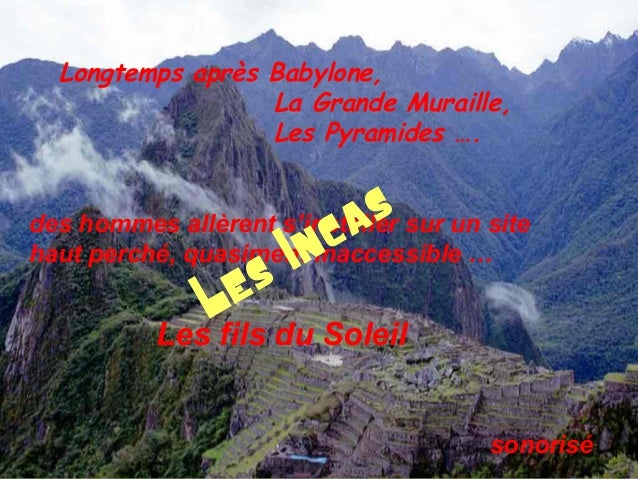 Longtemps après Babylone,
La Grande Muraille,
Les Pyramides ….
des hommes allèrent s’installer sur un site
haut perché, qu...